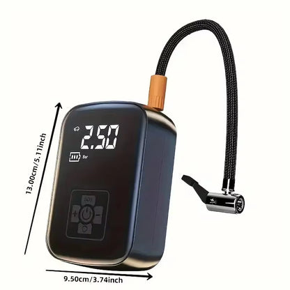 Wireless Portable Car Air Pump - Electric Tire Inflator with LCD Digital Display