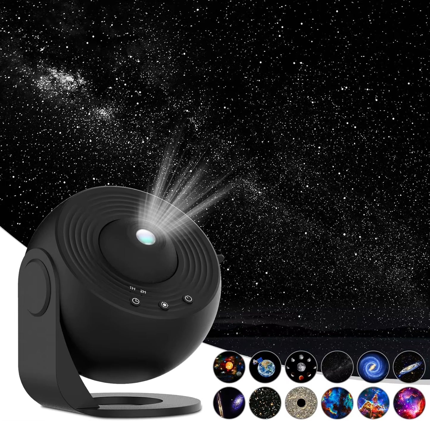 12 in 1 Star Projector Night Light 4K HD Planetarium Projector for Kids 360° Rotate Galaxy Projector Lamp